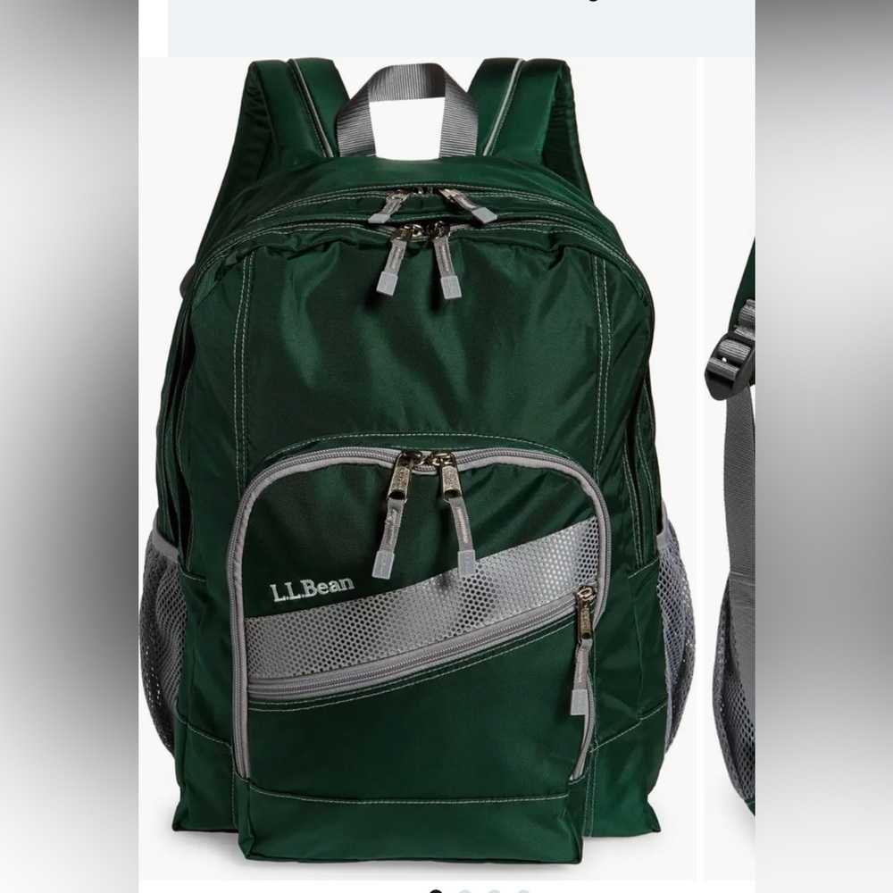 ISO LL Bean Deluxe Backpack in green